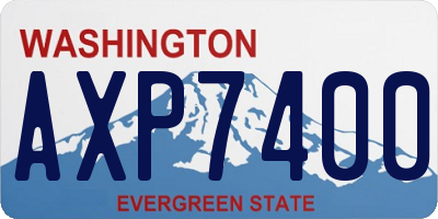 WA license plate AXP7400
