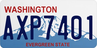WA license plate AXP7401