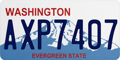 WA license plate AXP7407