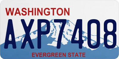 WA license plate AXP7408