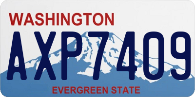 WA license plate AXP7409