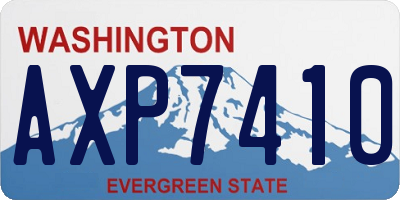 WA license plate AXP7410