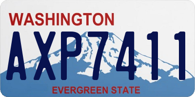 WA license plate AXP7411