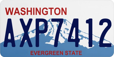 WA license plate AXP7412