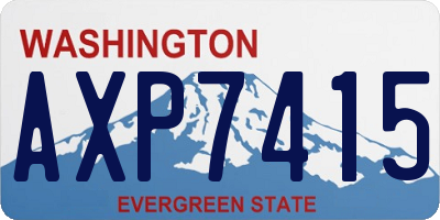 WA license plate AXP7415