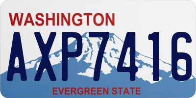 WA license plate AXP7416