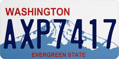 WA license plate AXP7417