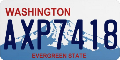 WA license plate AXP7418