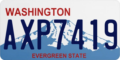 WA license plate AXP7419