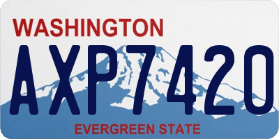 WA license plate AXP7420