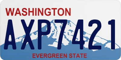 WA license plate AXP7421
