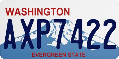 WA license plate AXP7422