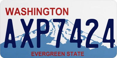 WA license plate AXP7424
