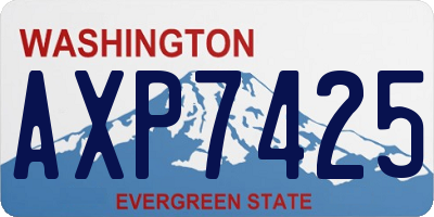 WA license plate AXP7425