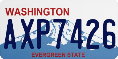 WA license plate AXP7426