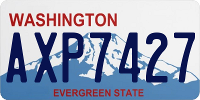 WA license plate AXP7427