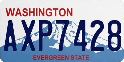 WA license plate AXP7428