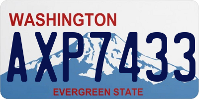WA license plate AXP7433