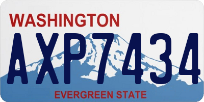 WA license plate AXP7434