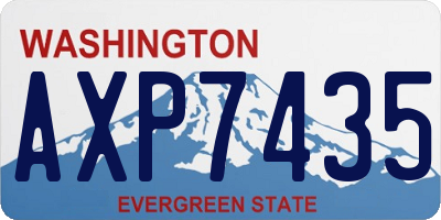 WA license plate AXP7435