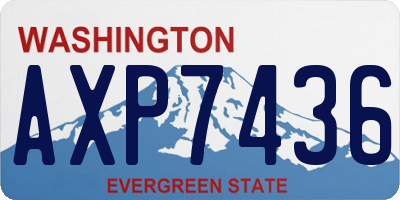 WA license plate AXP7436