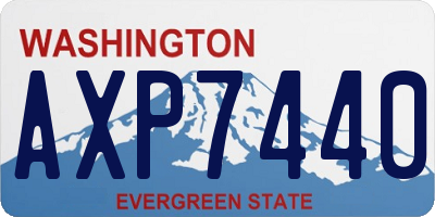WA license plate AXP7440