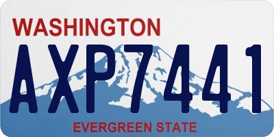 WA license plate AXP7441