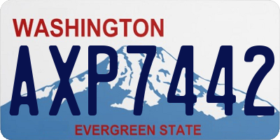 WA license plate AXP7442