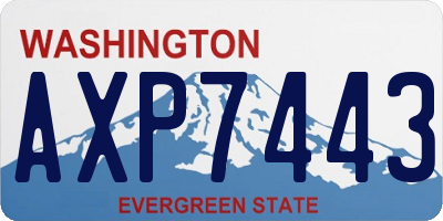 WA license plate AXP7443
