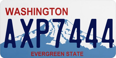 WA license plate AXP7444