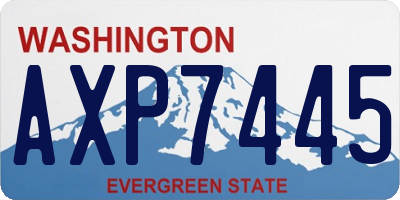 WA license plate AXP7445