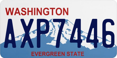WA license plate AXP7446