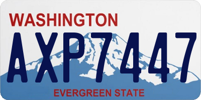WA license plate AXP7447