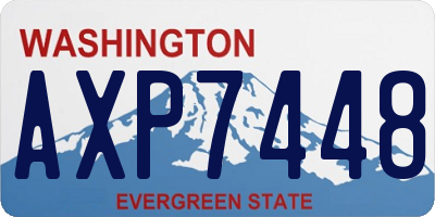 WA license plate AXP7448