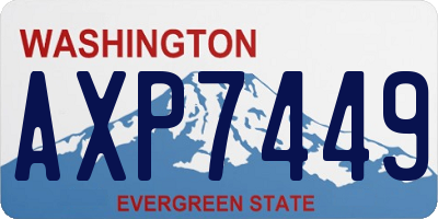 WA license plate AXP7449