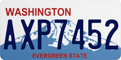 WA license plate AXP7452
