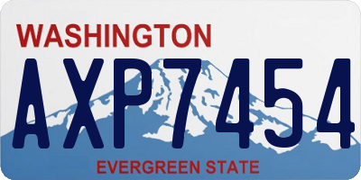 WA license plate AXP7454