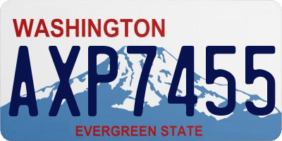WA license plate AXP7455