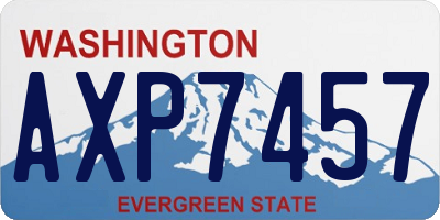 WA license plate AXP7457