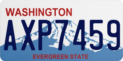 WA license plate AXP7459