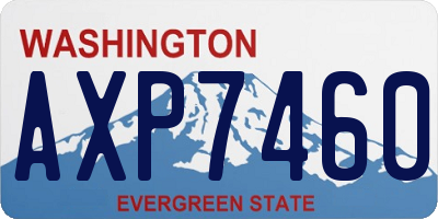 WA license plate AXP7460