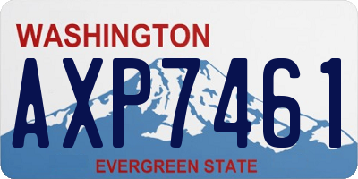 WA license plate AXP7461