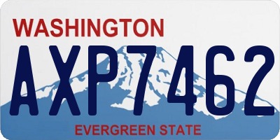 WA license plate AXP7462