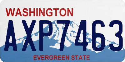 WA license plate AXP7463