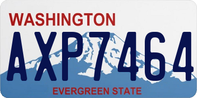 WA license plate AXP7464