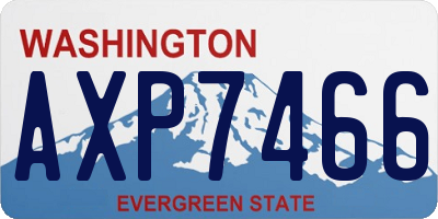 WA license plate AXP7466