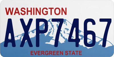 WA license plate AXP7467