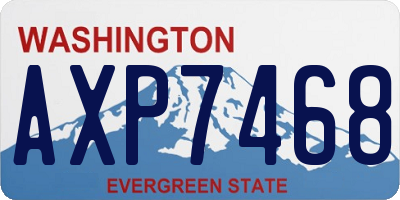 WA license plate AXP7468