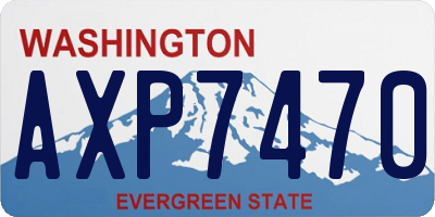 WA license plate AXP7470