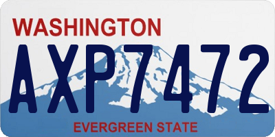 WA license plate AXP7472